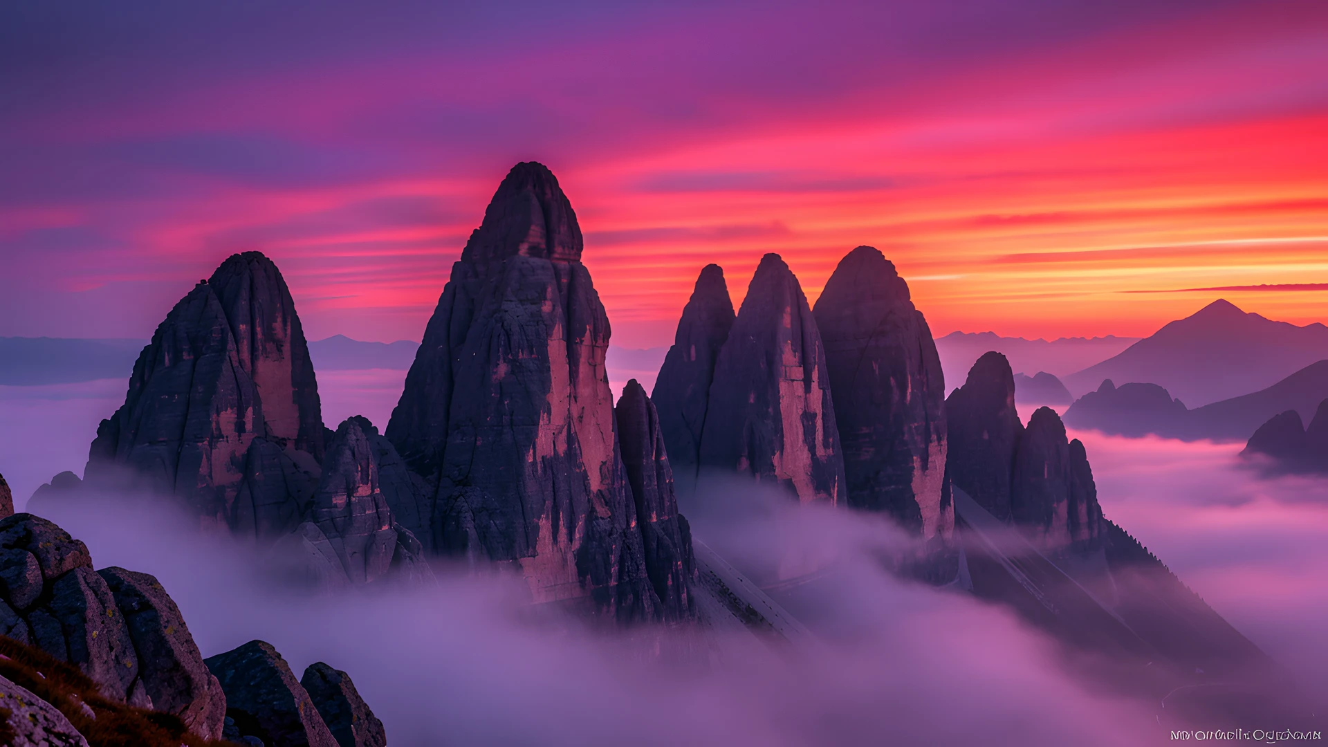 Misty Mountain Peaks