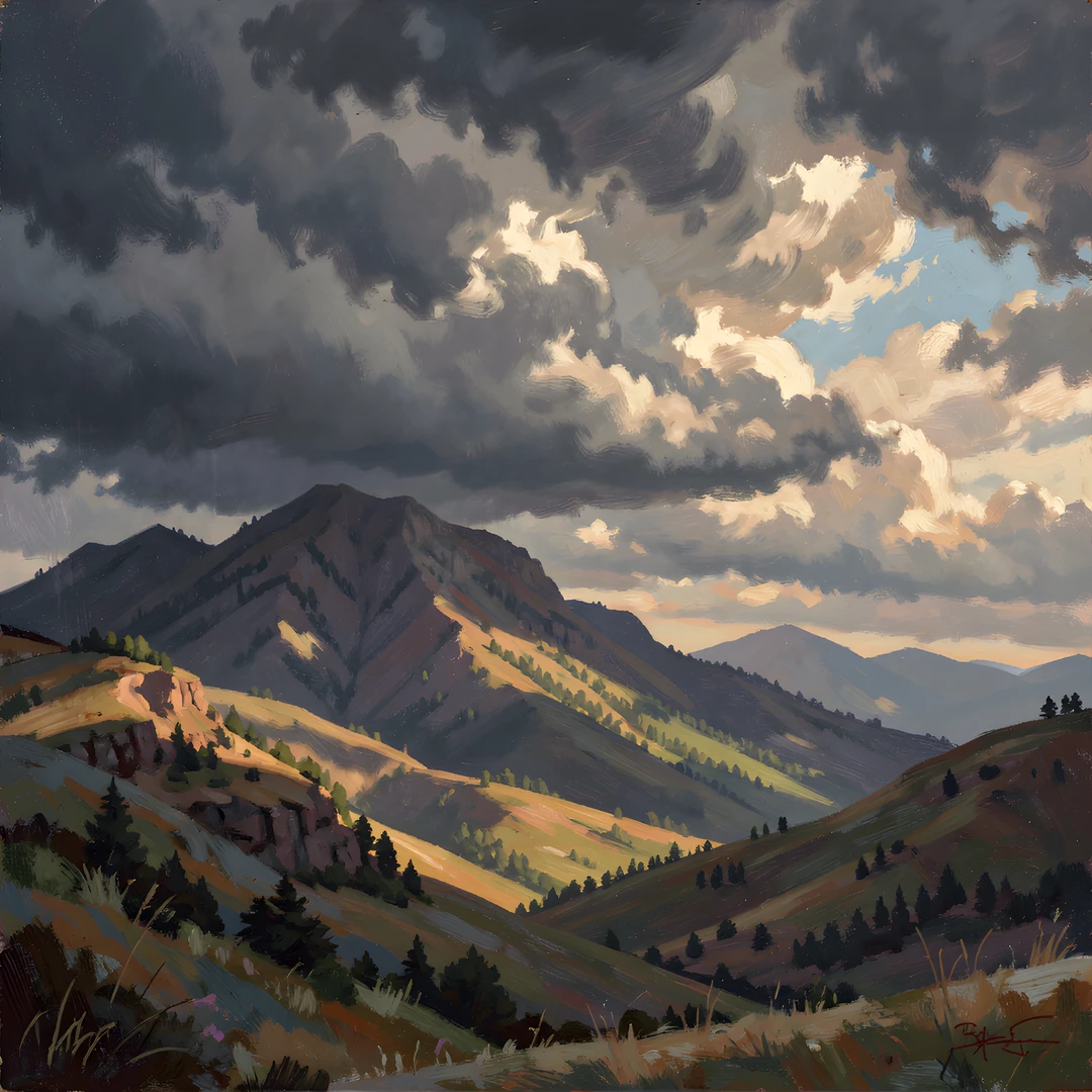 Stormy Mountain Ridge