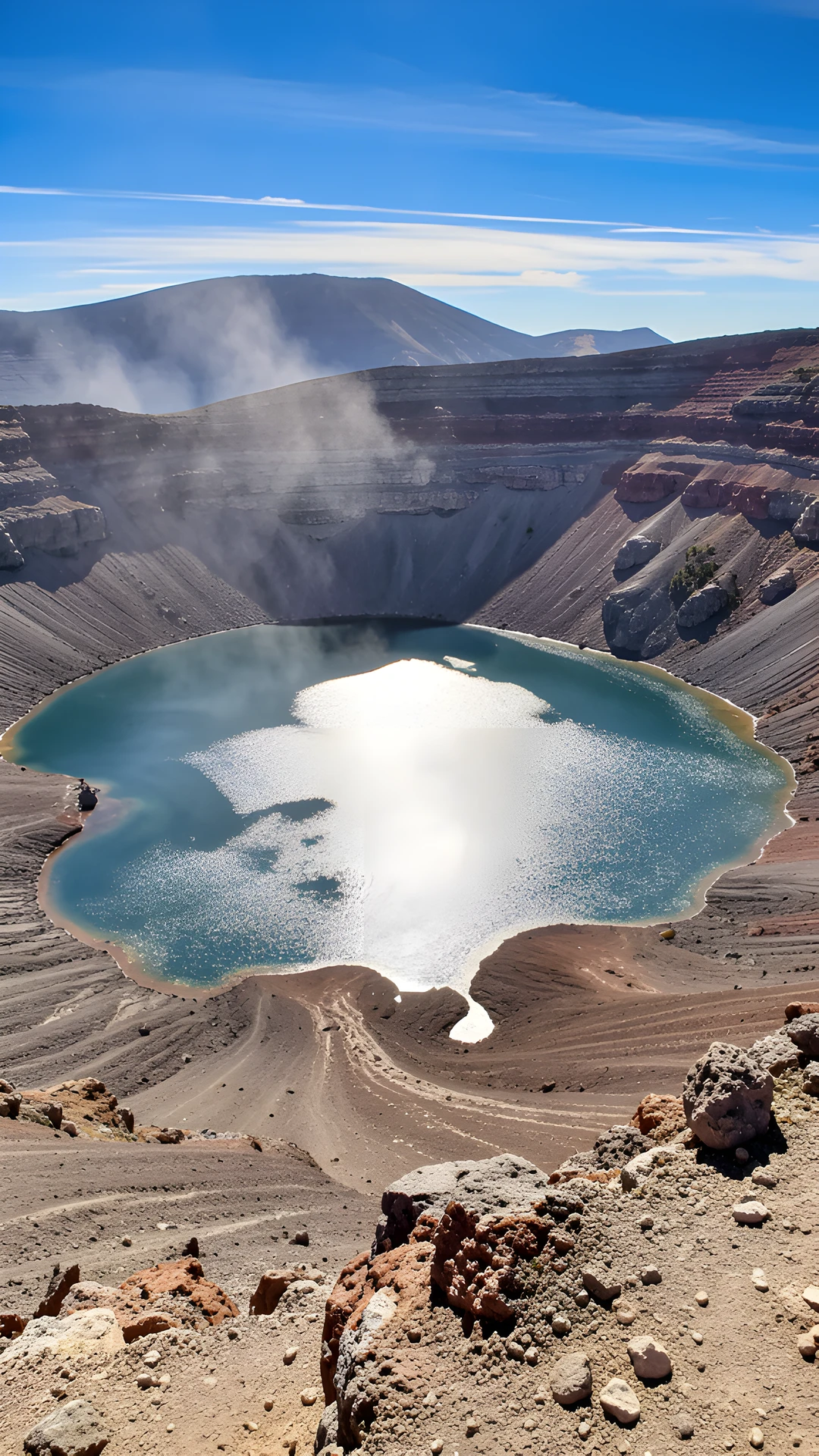 Volcanic Lake Scene
