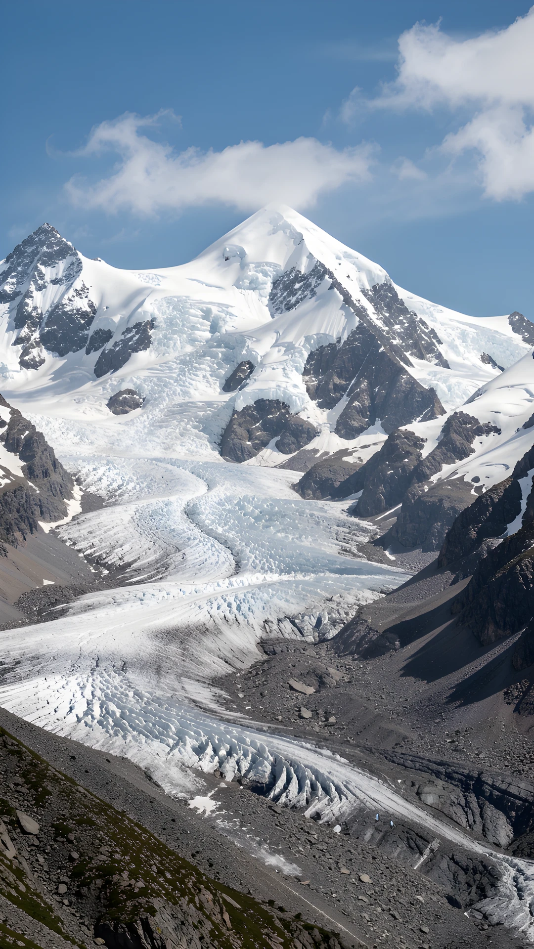 Frozen Alpine Peaks