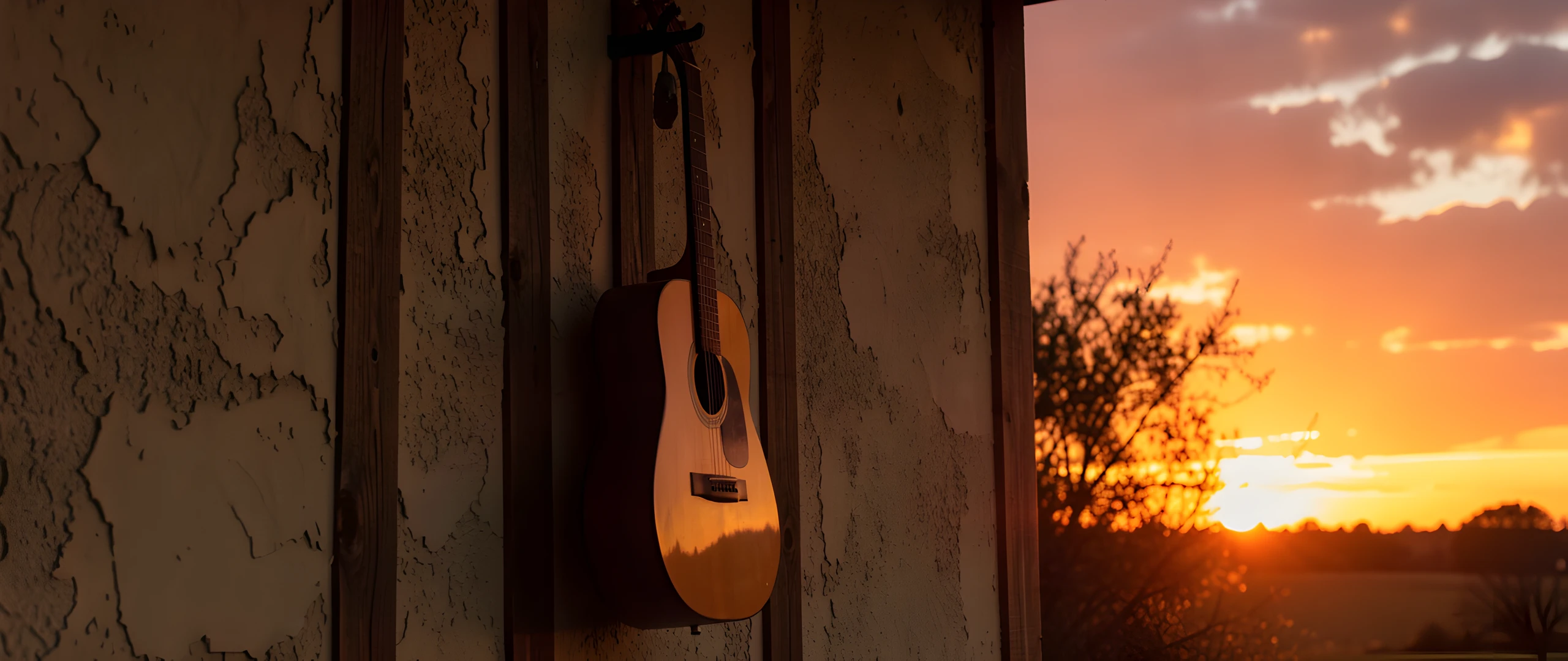 Dusk Guitar Scene