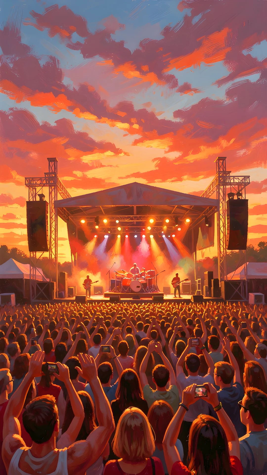 Impressionist Rock Sunset