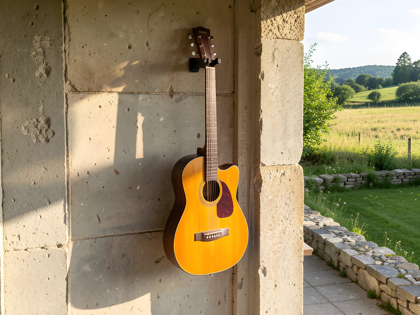 Guitar Against Sun
