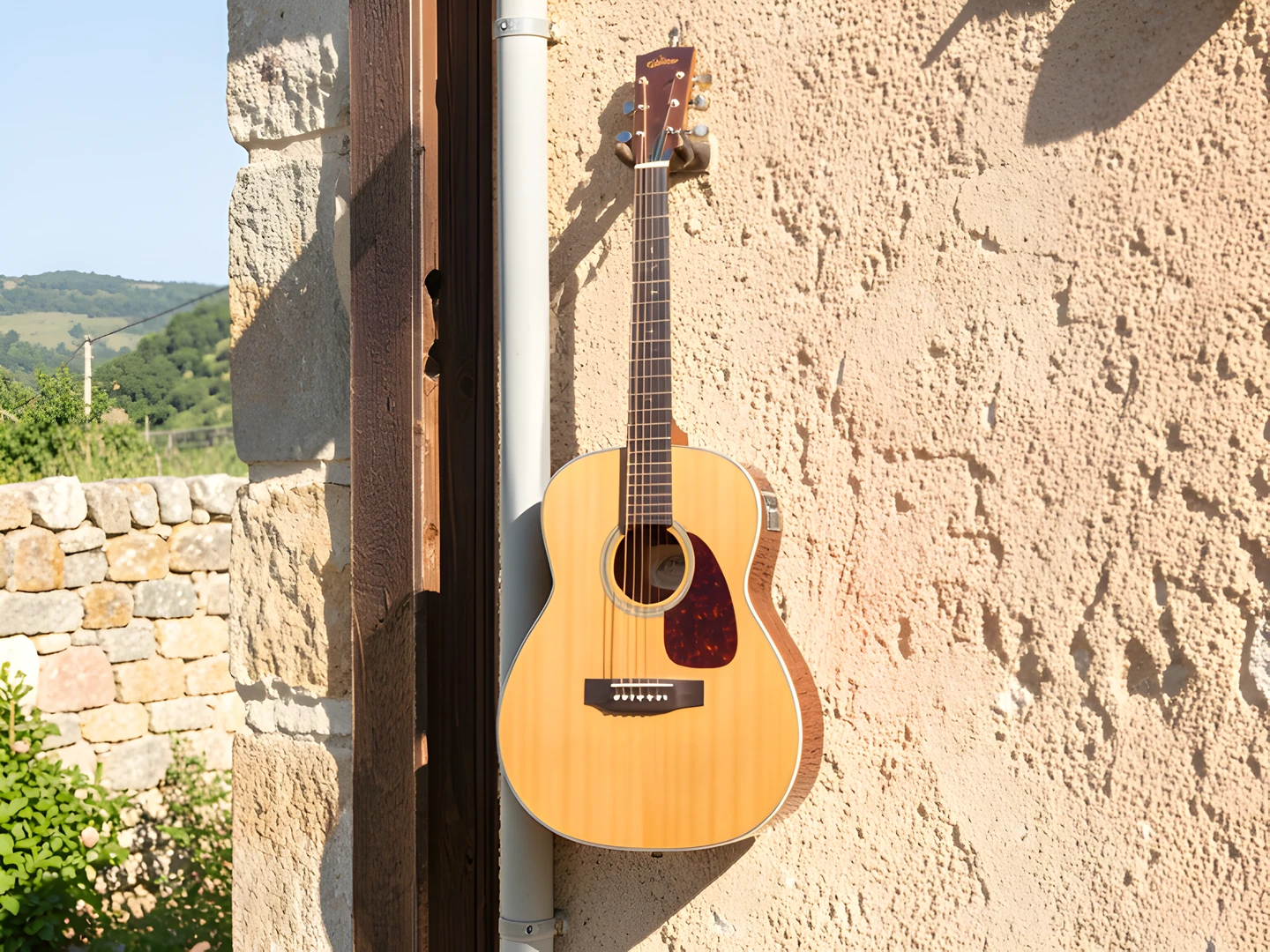 Guitar Sunset Wall