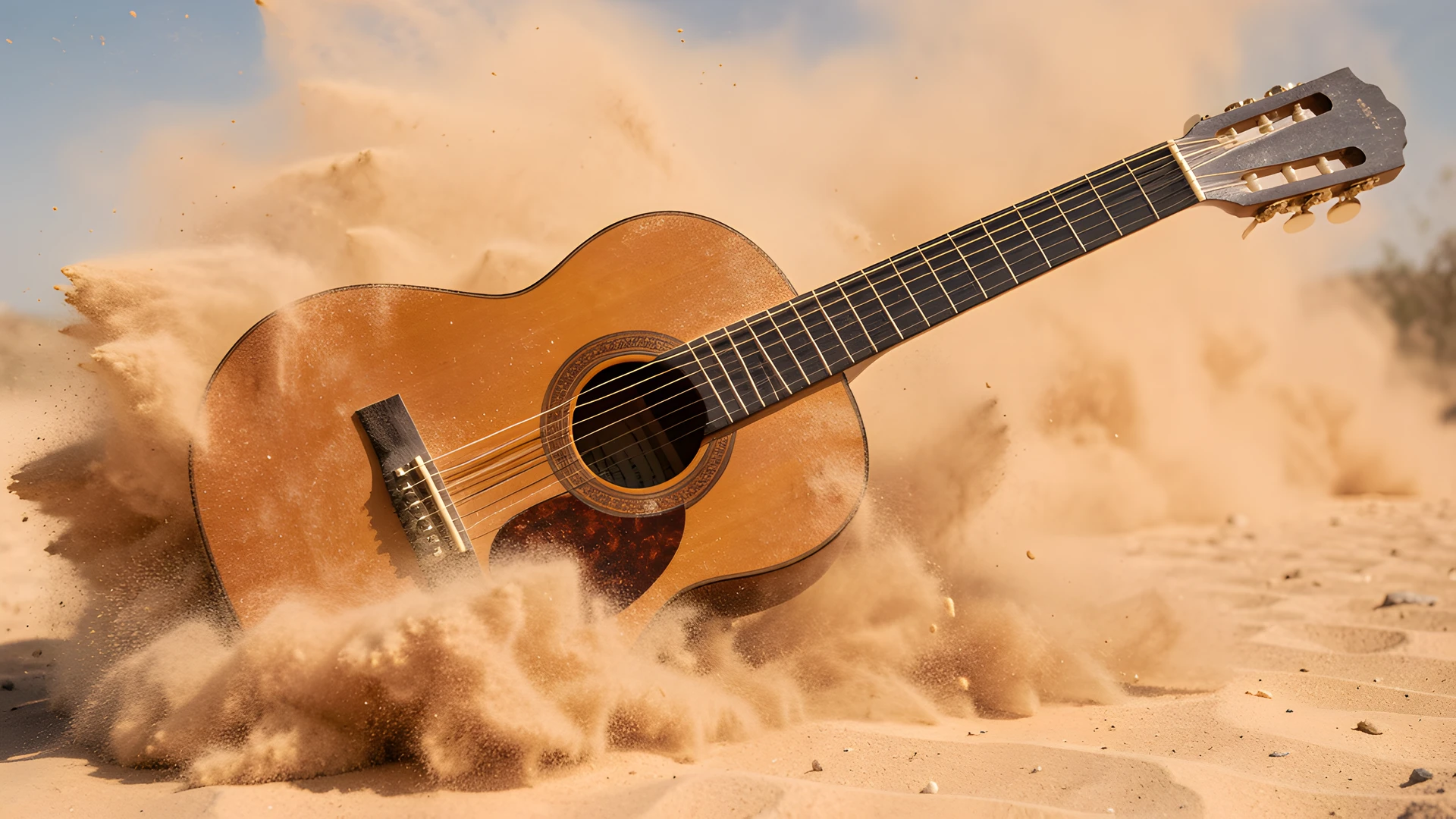 Desert Guitar Sunset
