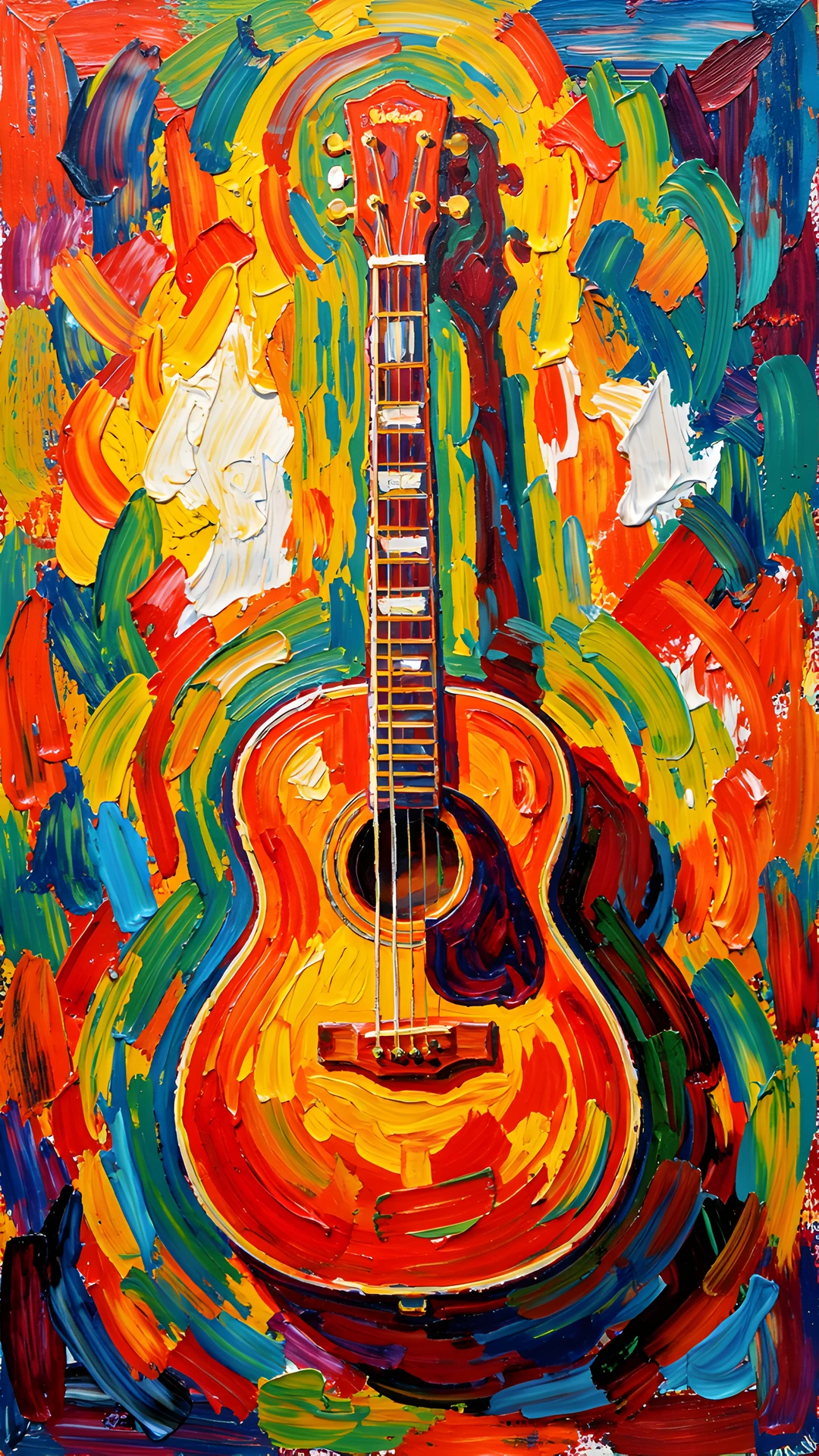 Impressionist Guitar Wall