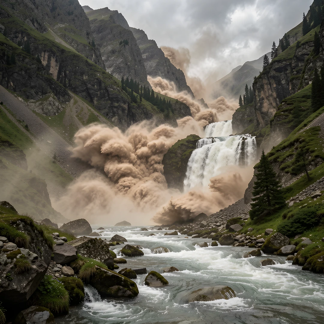 River Cave Storm