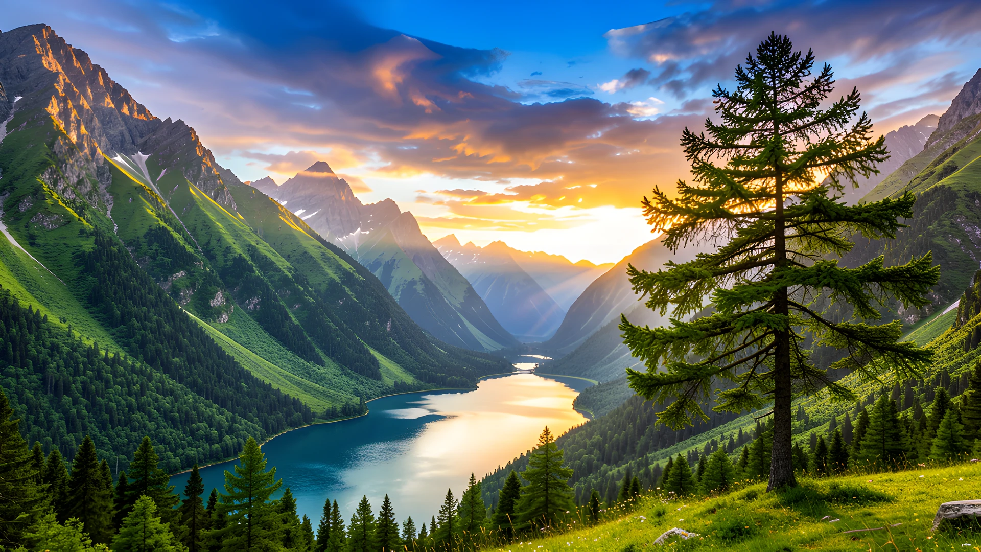Mountain Lake Reflection