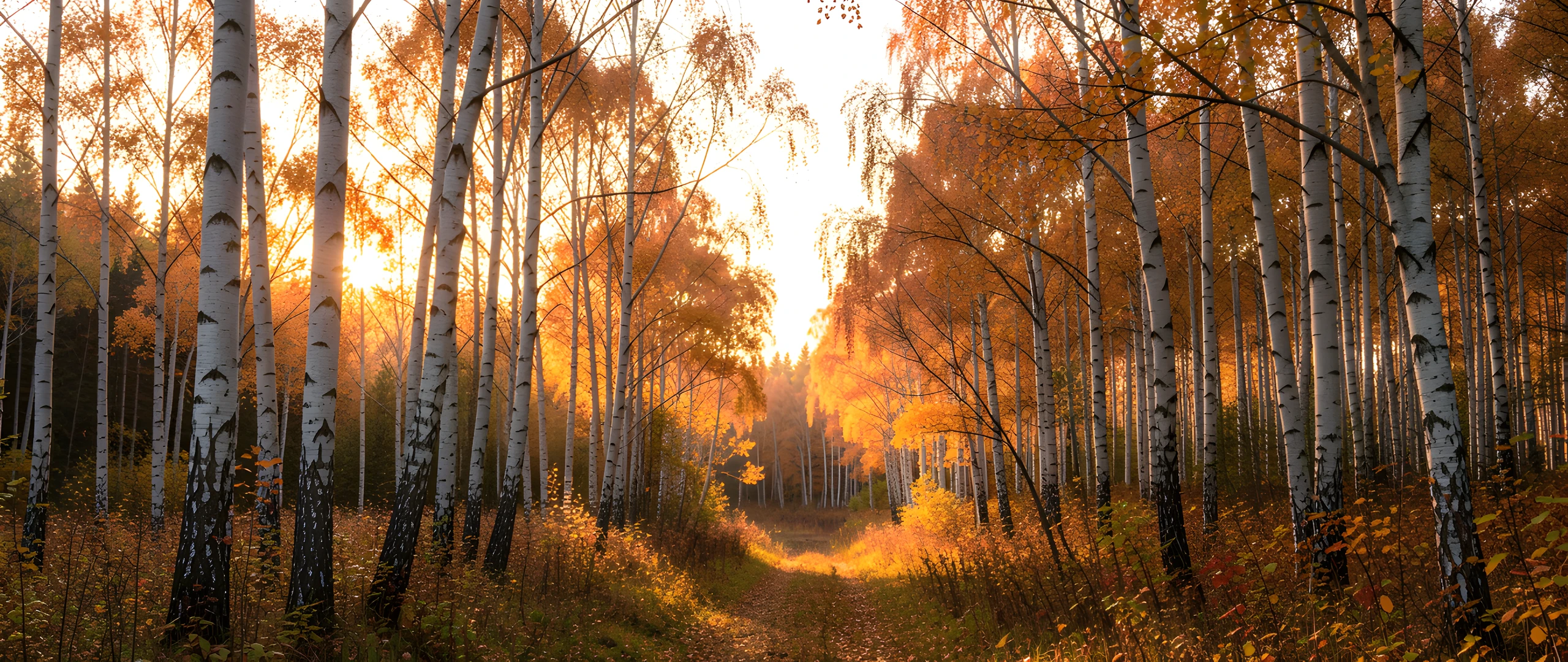 Golden Birch Glow
