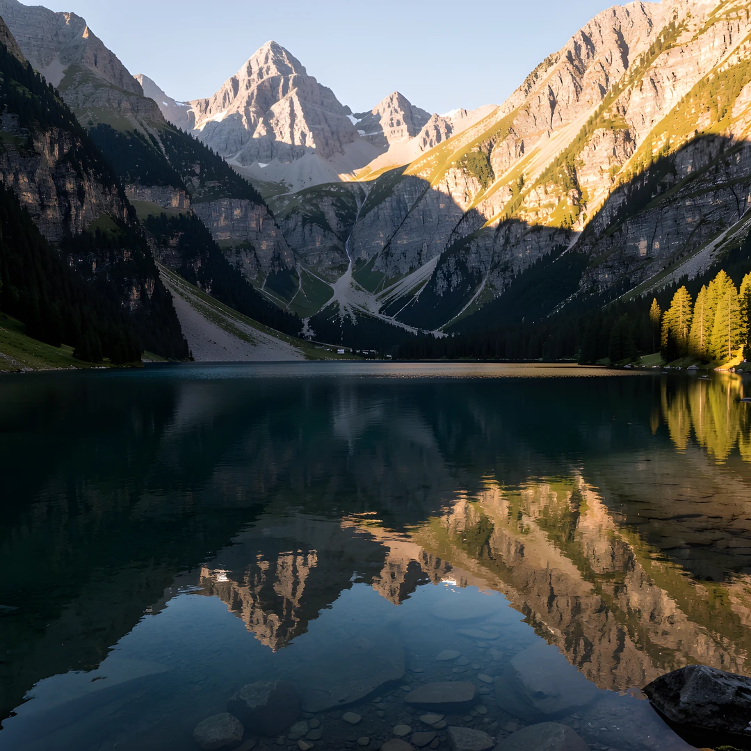Golden Alpine Lake