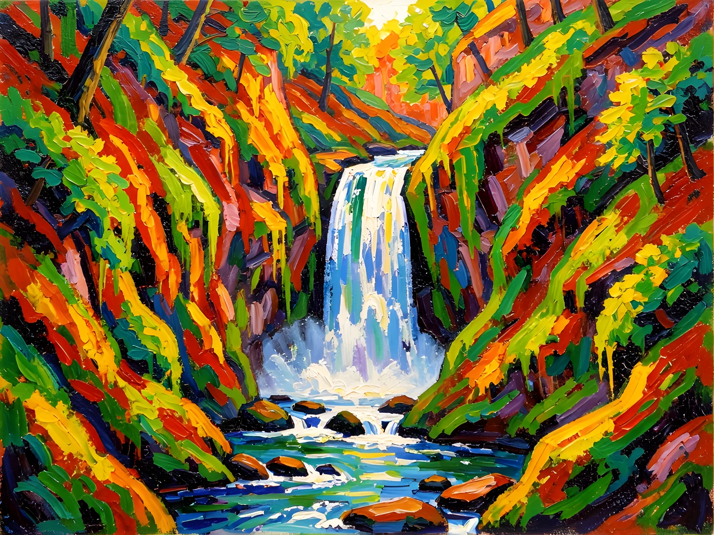 Impressionist Valley Scene