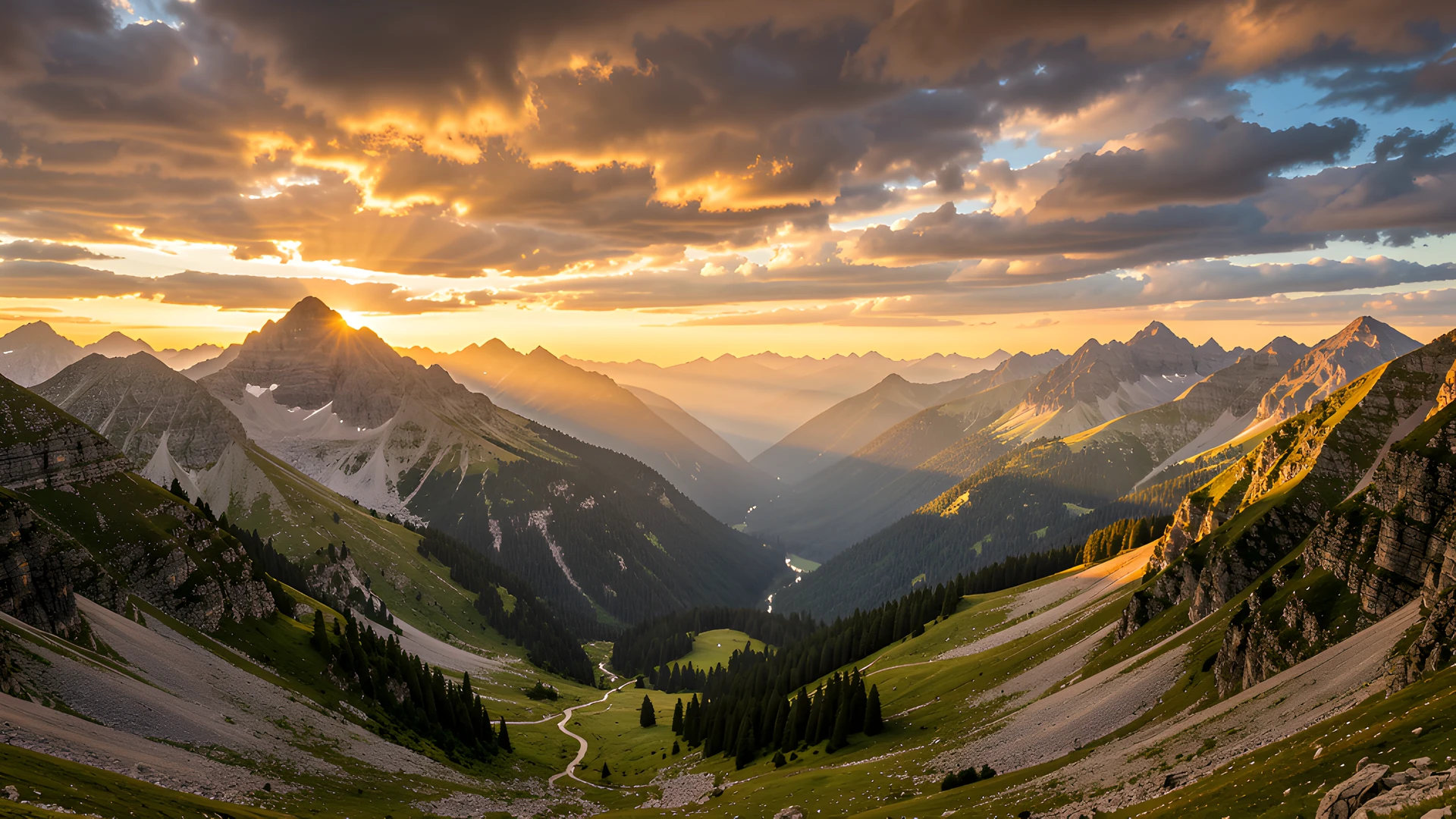 Snowy Mountain Peak
