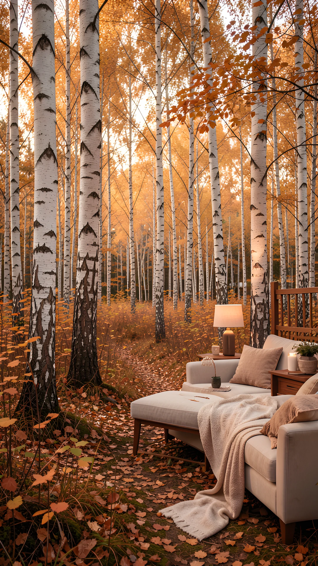Birch Forest Scene