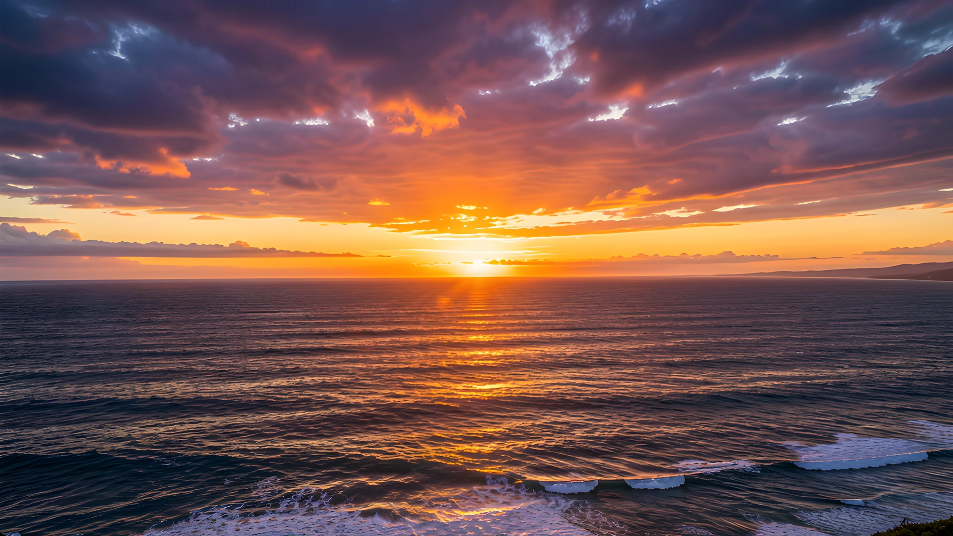 Golden Ocean Waves