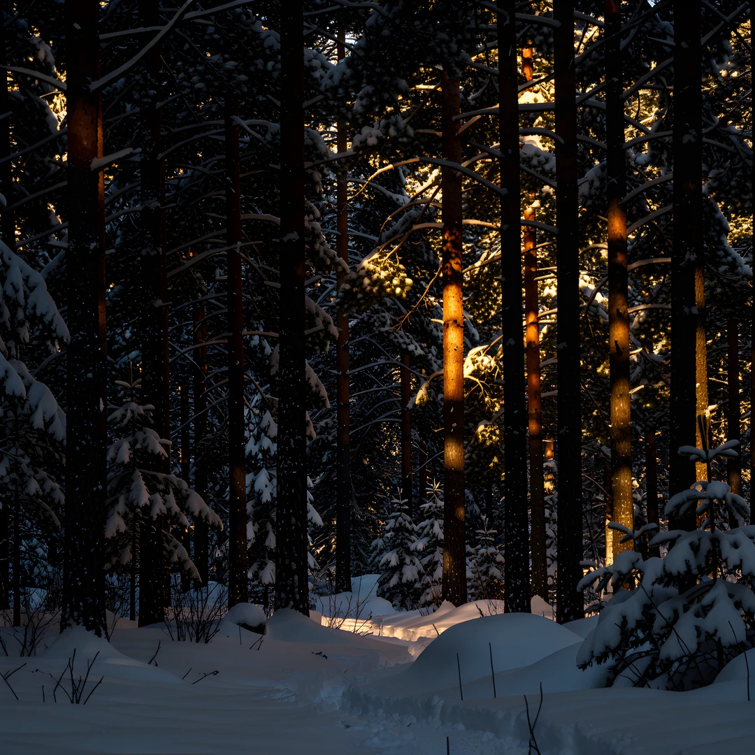 Golden Forest Shadows