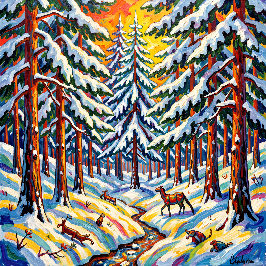 Winter Forest Scene