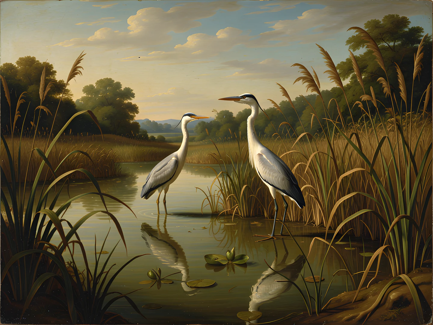 Wetland Landscape Painting