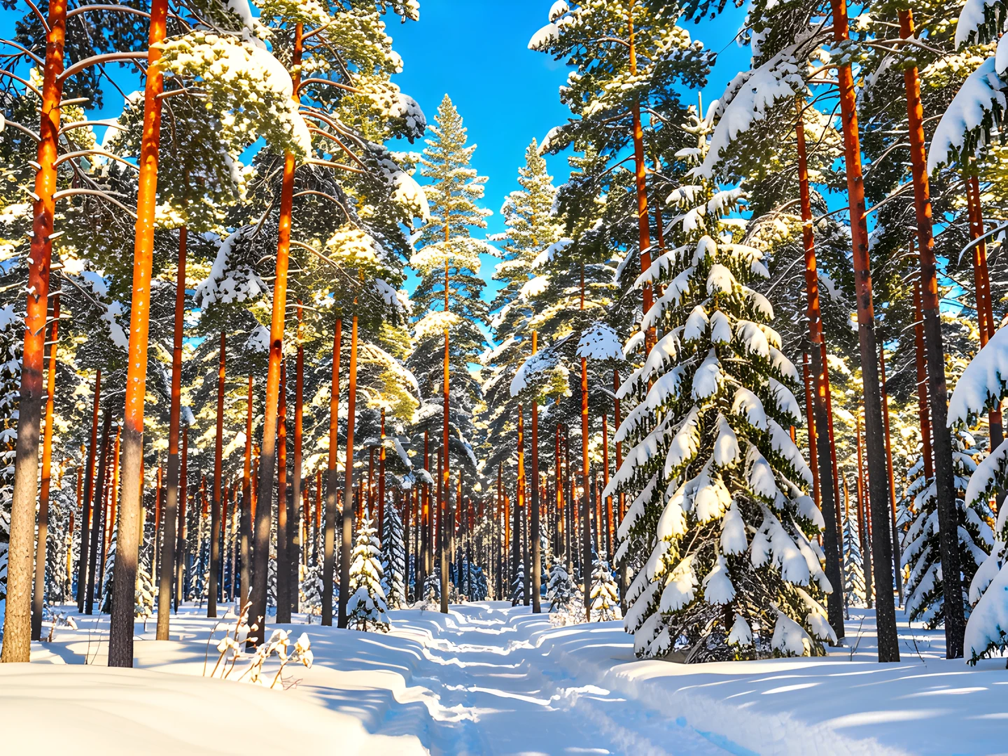 Winter Woodland Scene
