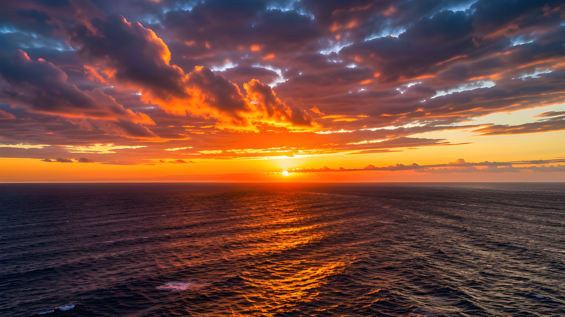Ocean Sunset Sky