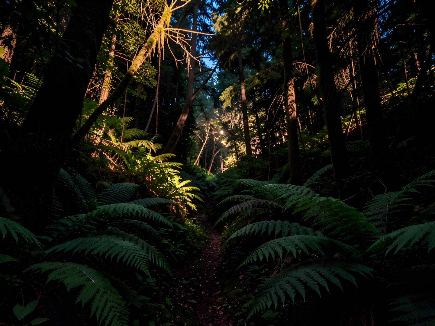 Moonlit Fern Grotto