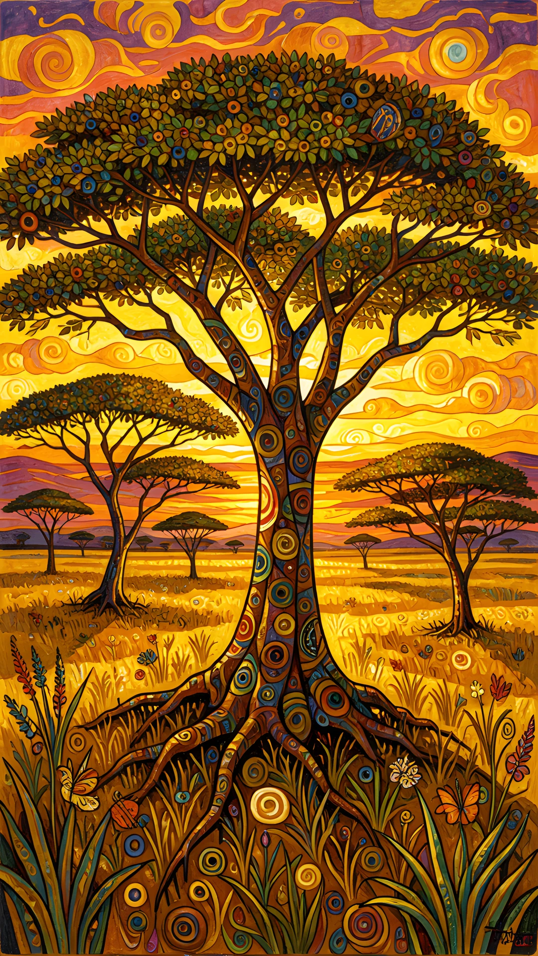 Golden Sunset Sky