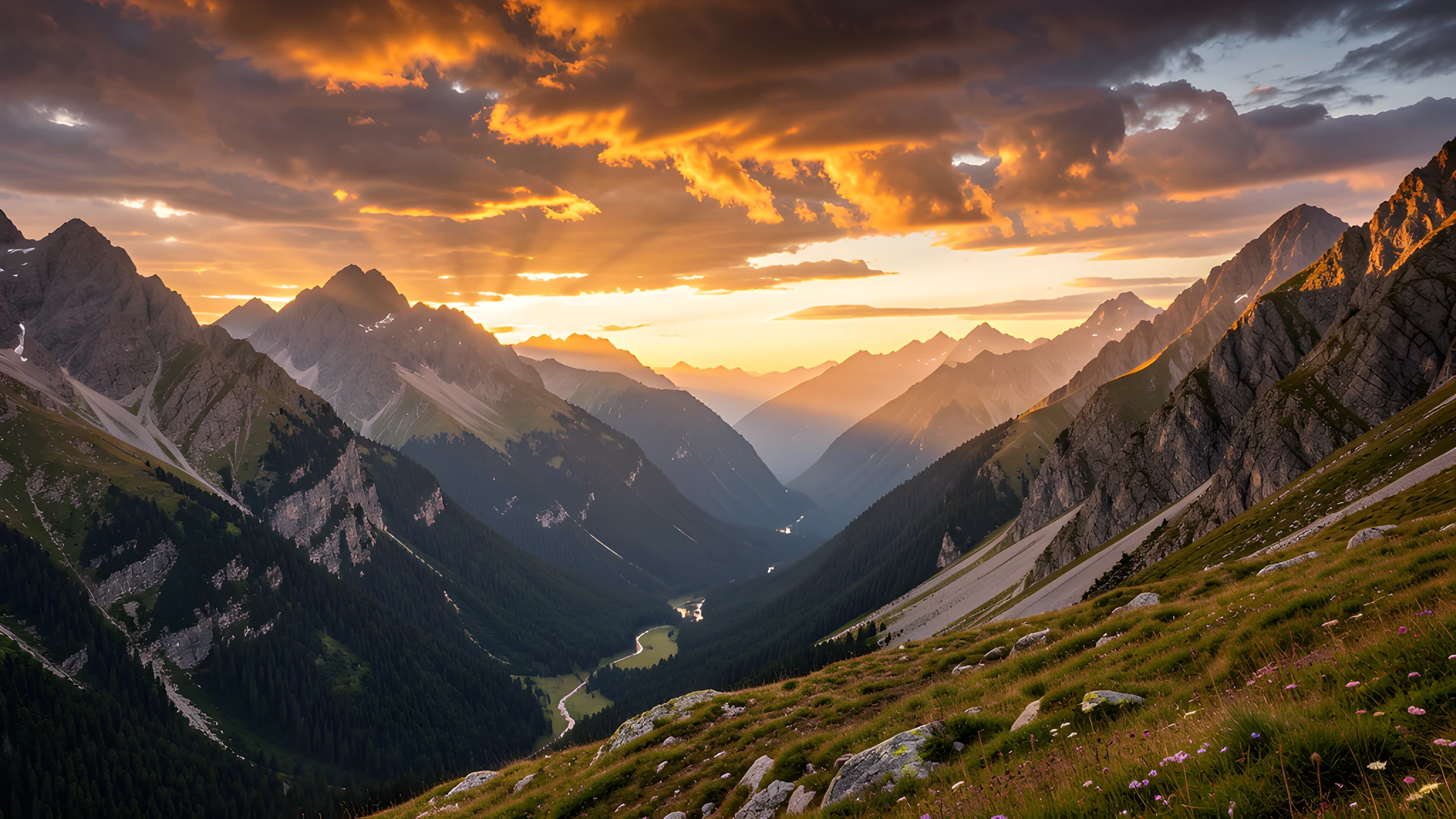 Snowy Mountain Peak