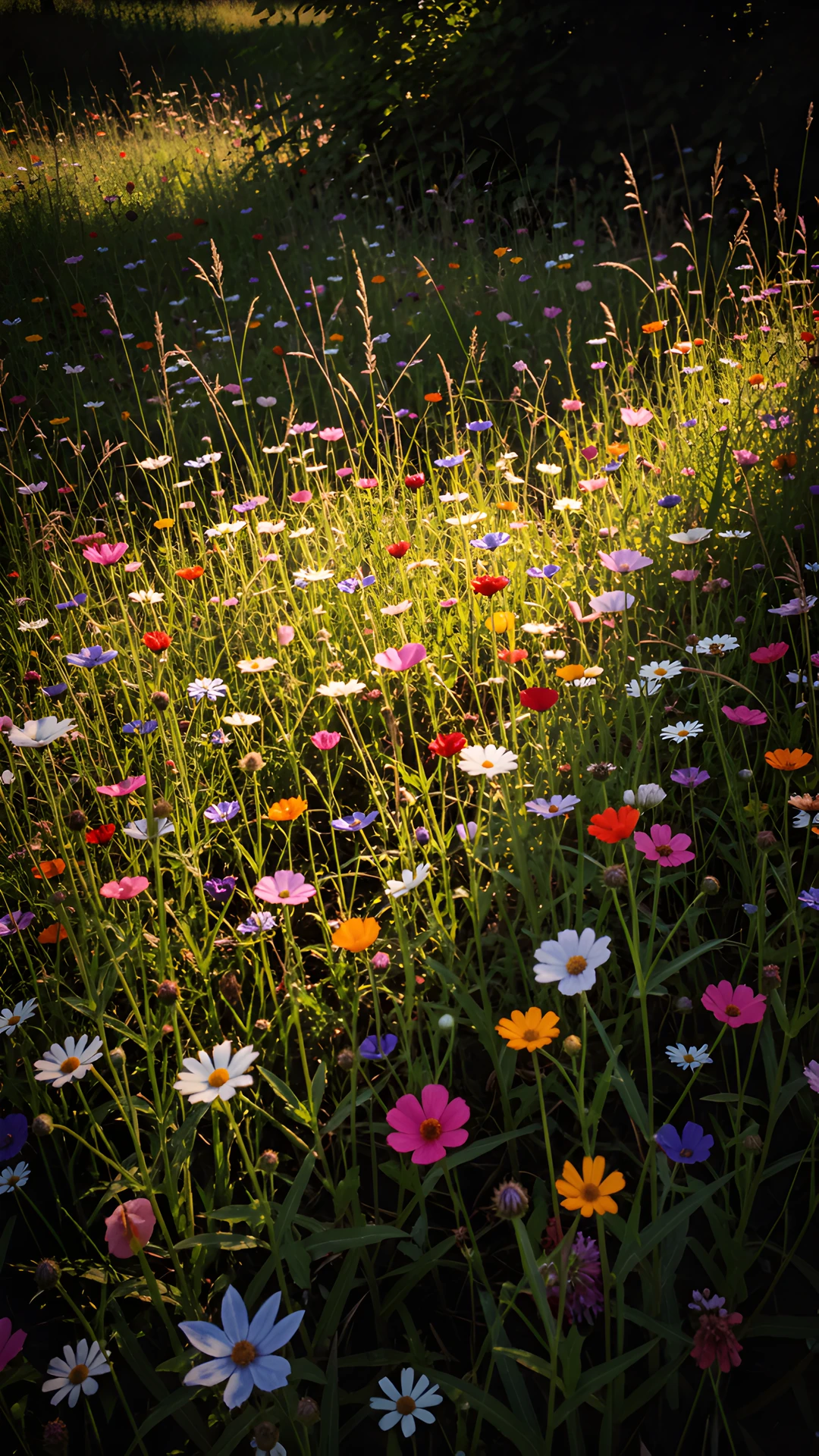 Impressionist Wildflower Field