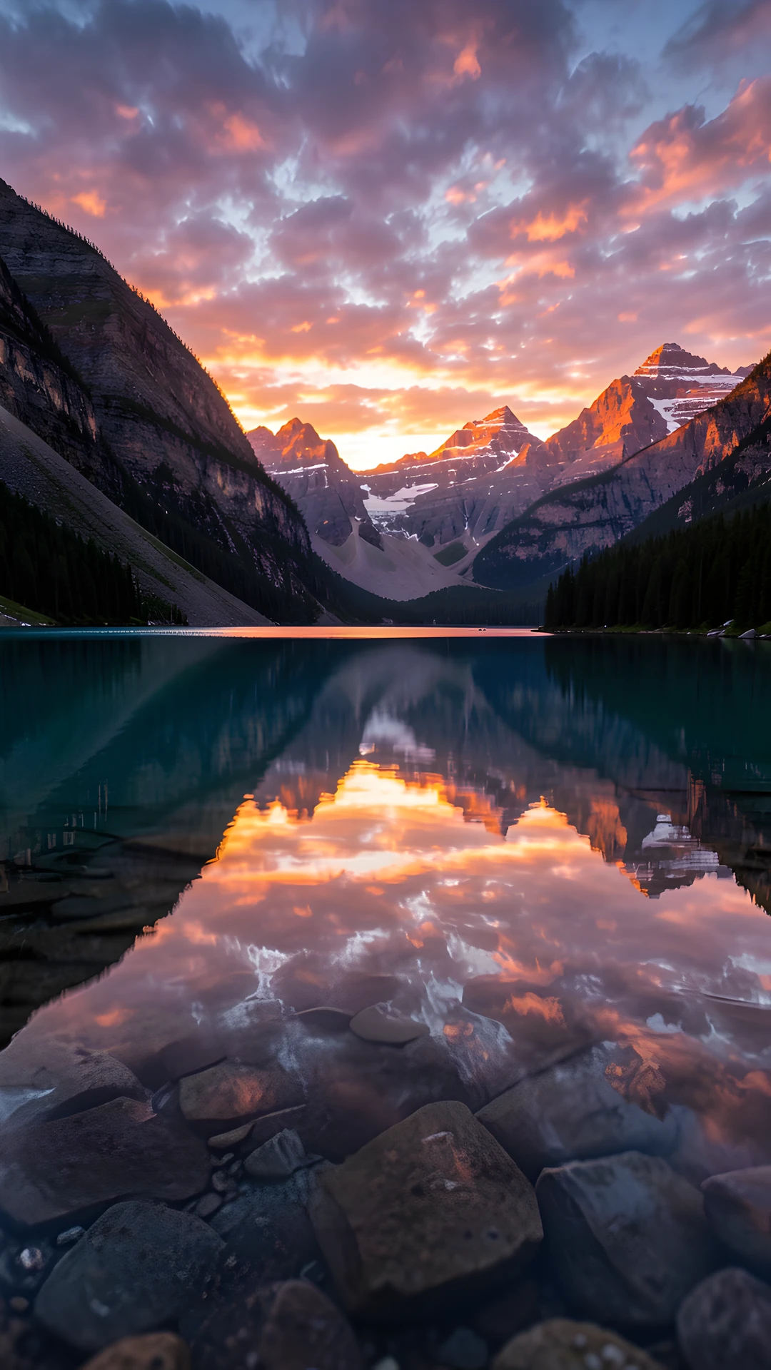 Fcntlured Water Reflections