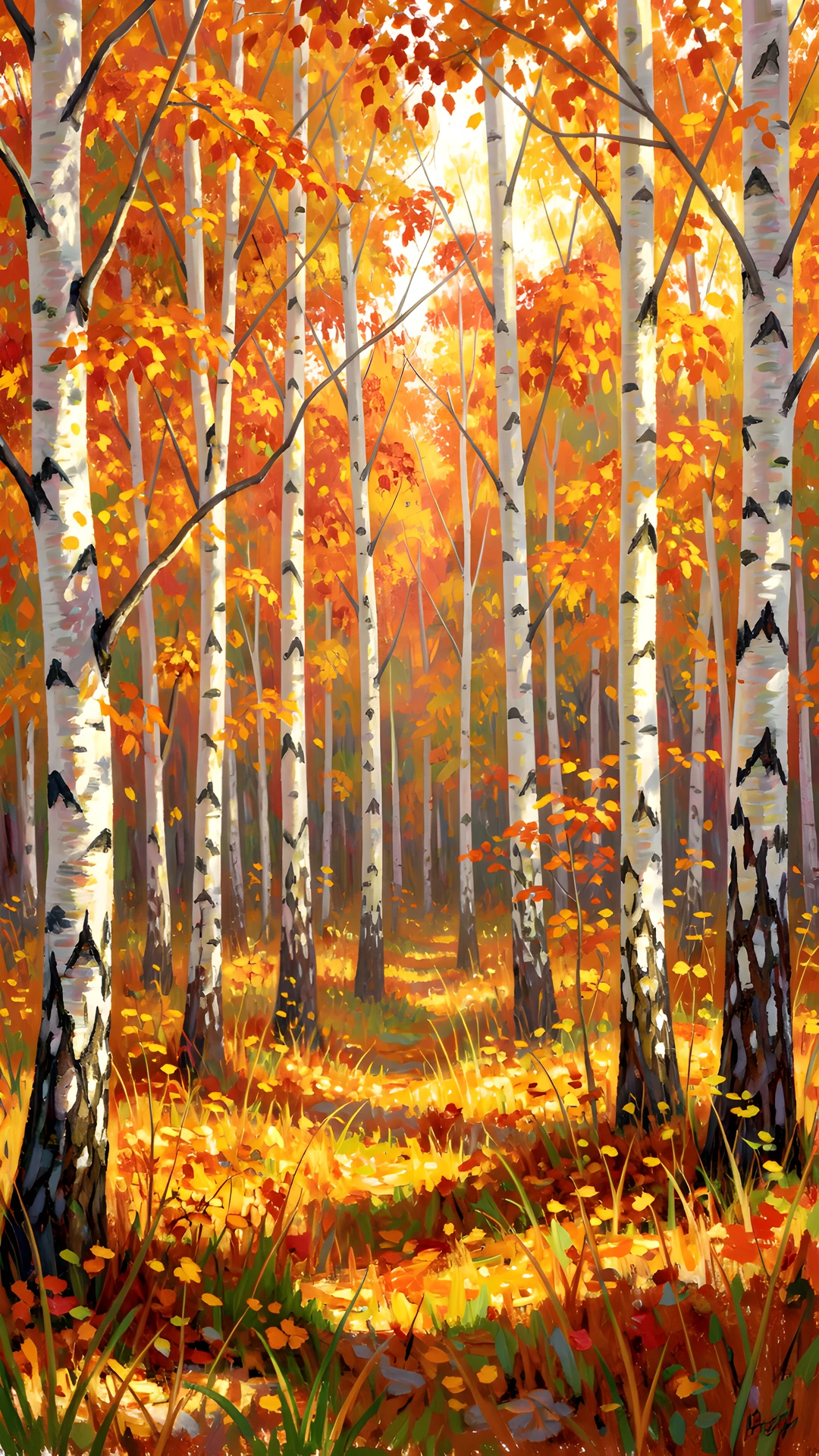 Golden Birch Glow