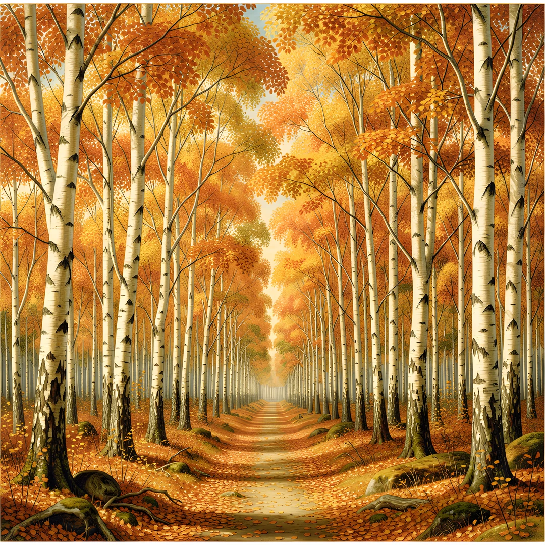 Golden Birch Forest