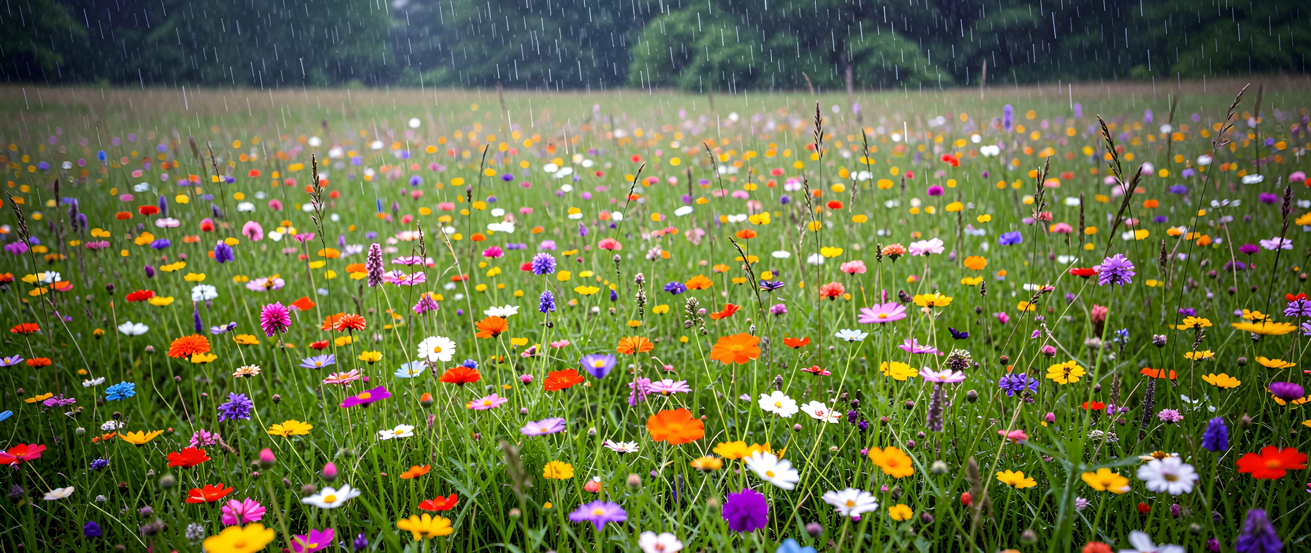 Rainy Meadow Blooms