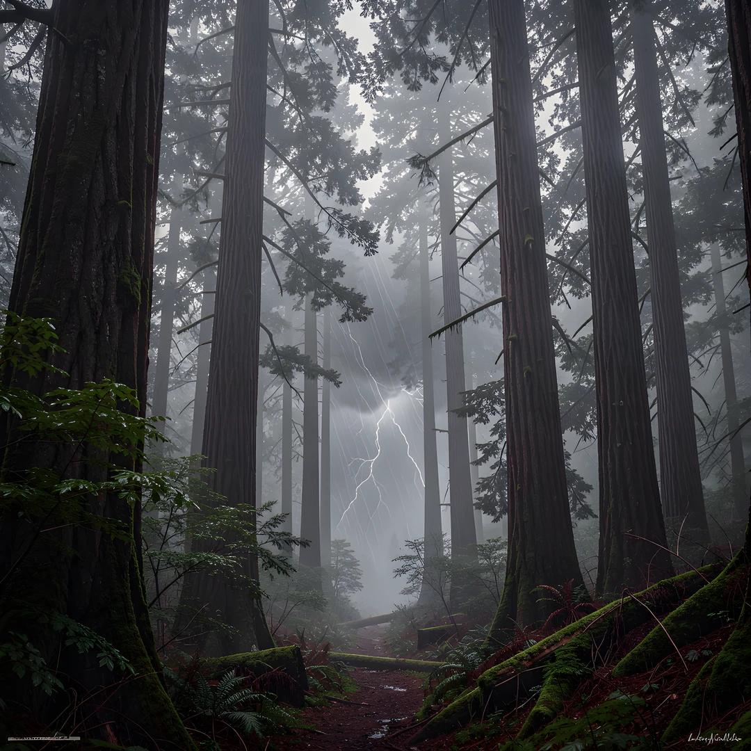 Redwood Storm Night