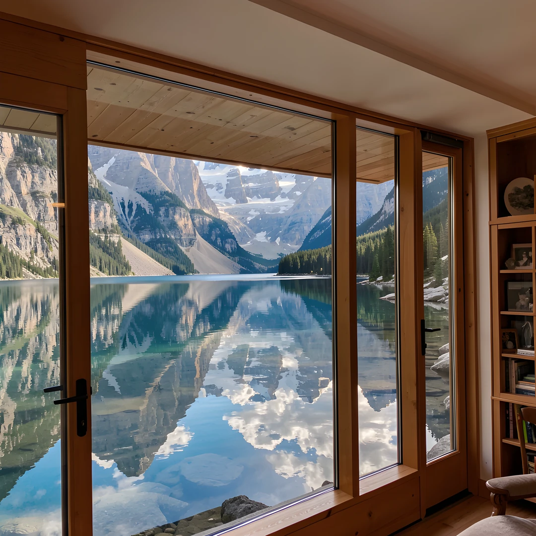 Frozen Alpine Lake