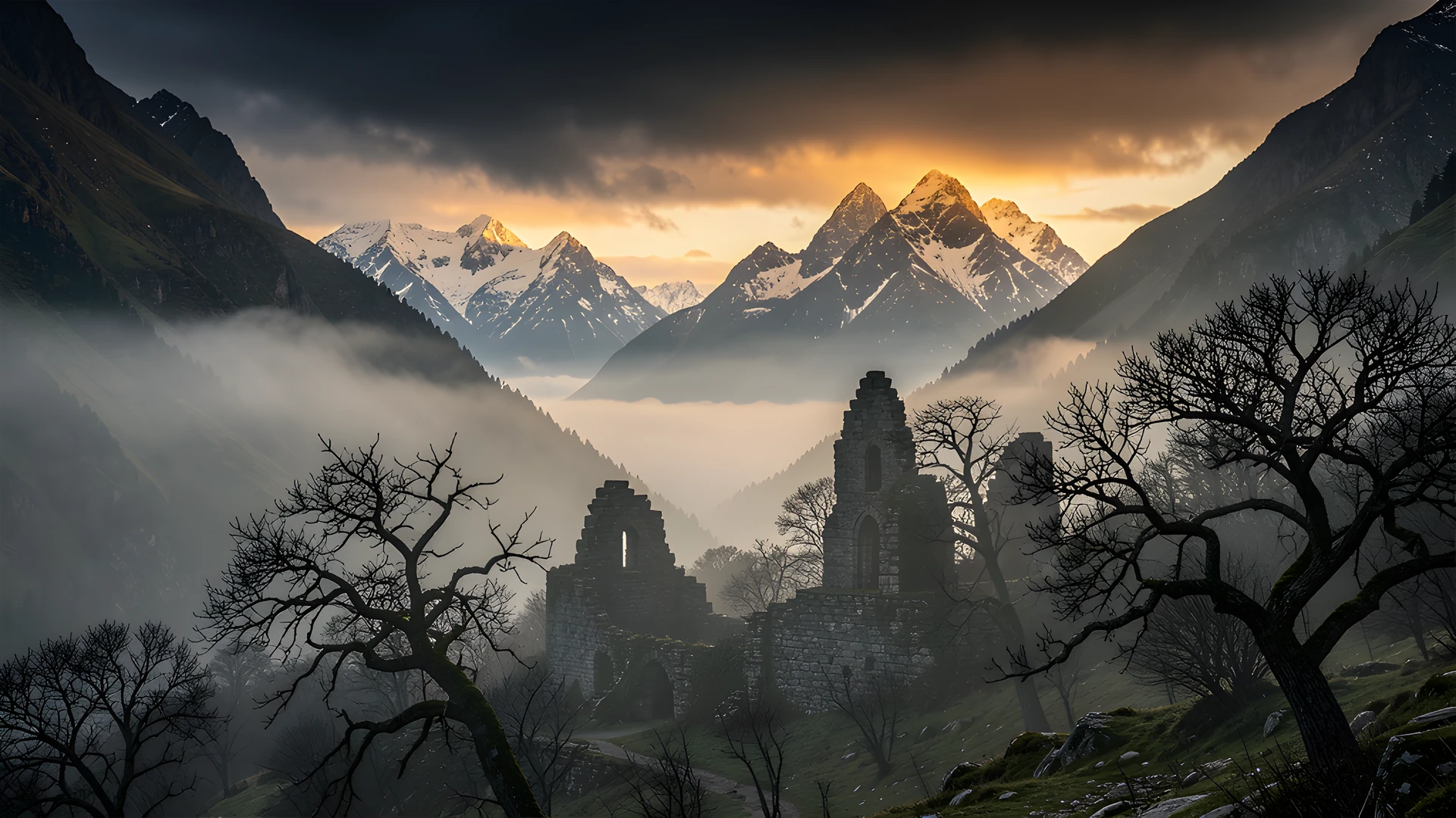 Twisted Mountain Peaks