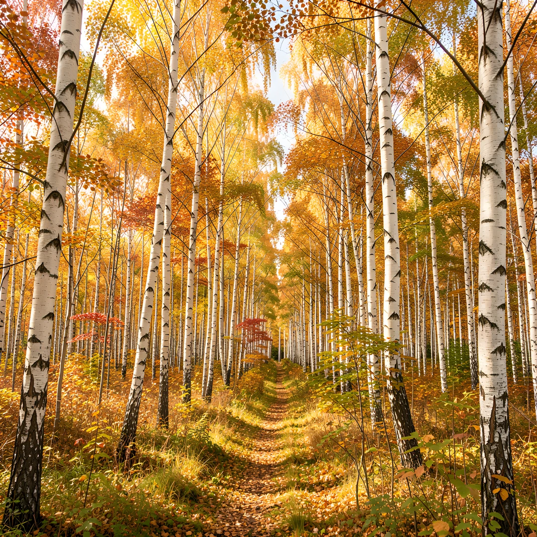 Golden Birch Glow
