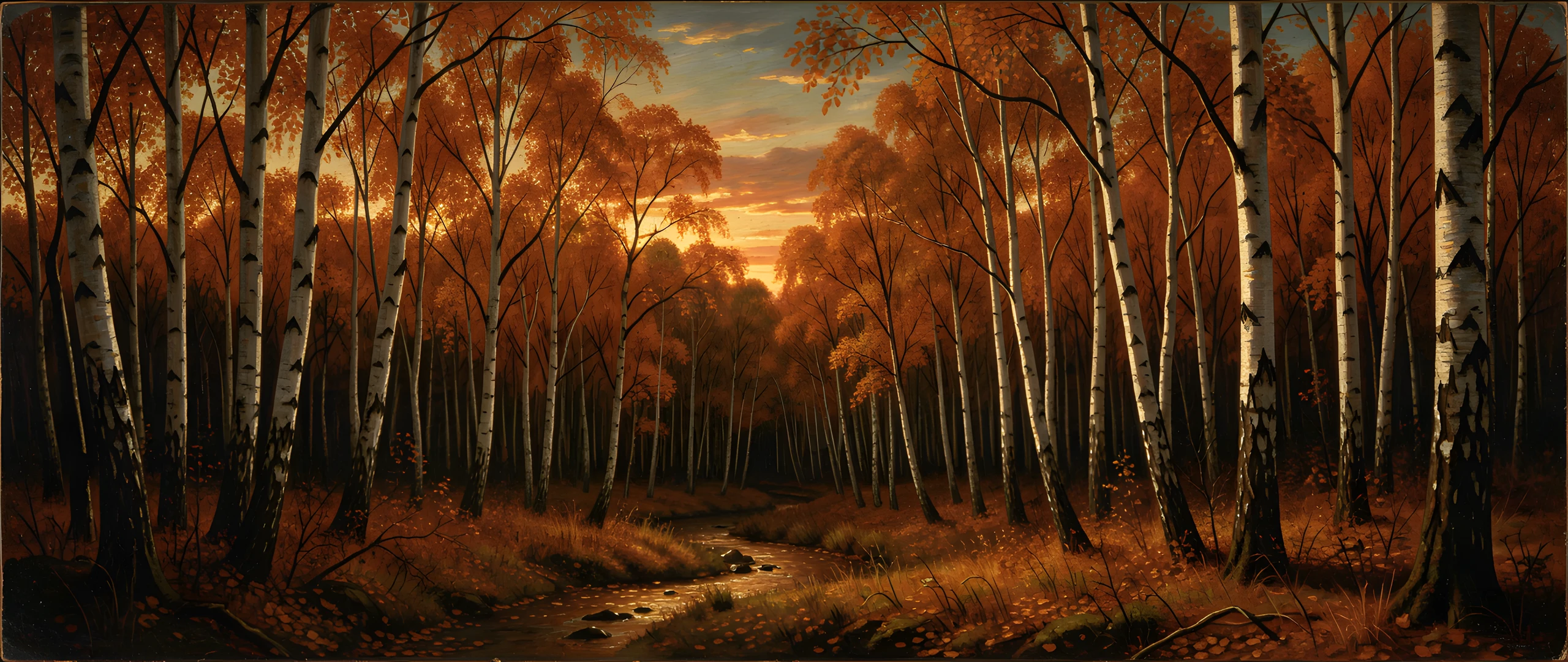 Golden Birch Glow