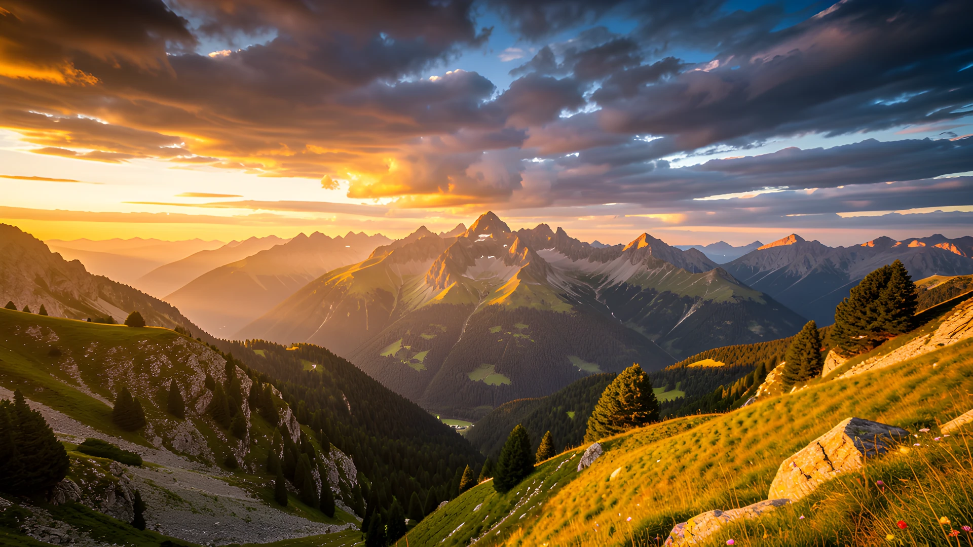 Snowy Mountain Peak
