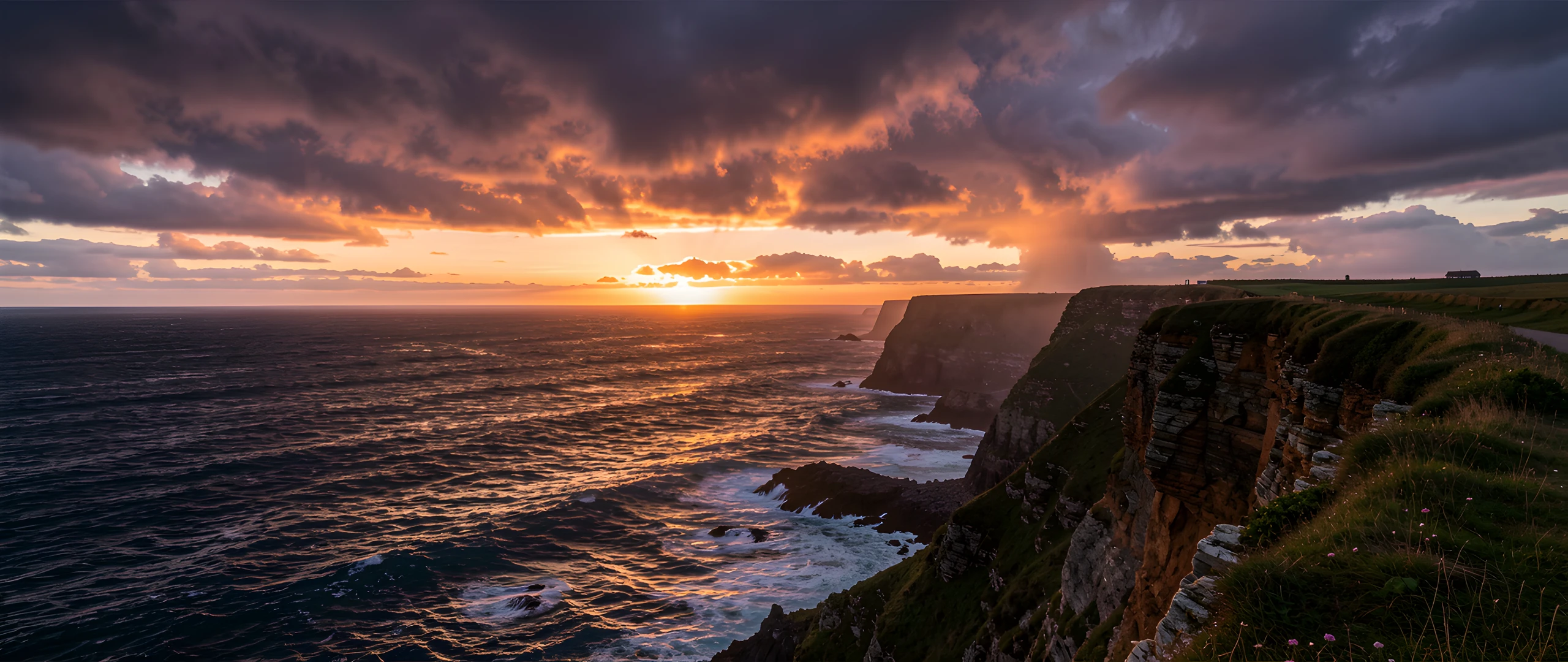 Stormy Ocean Cliffs