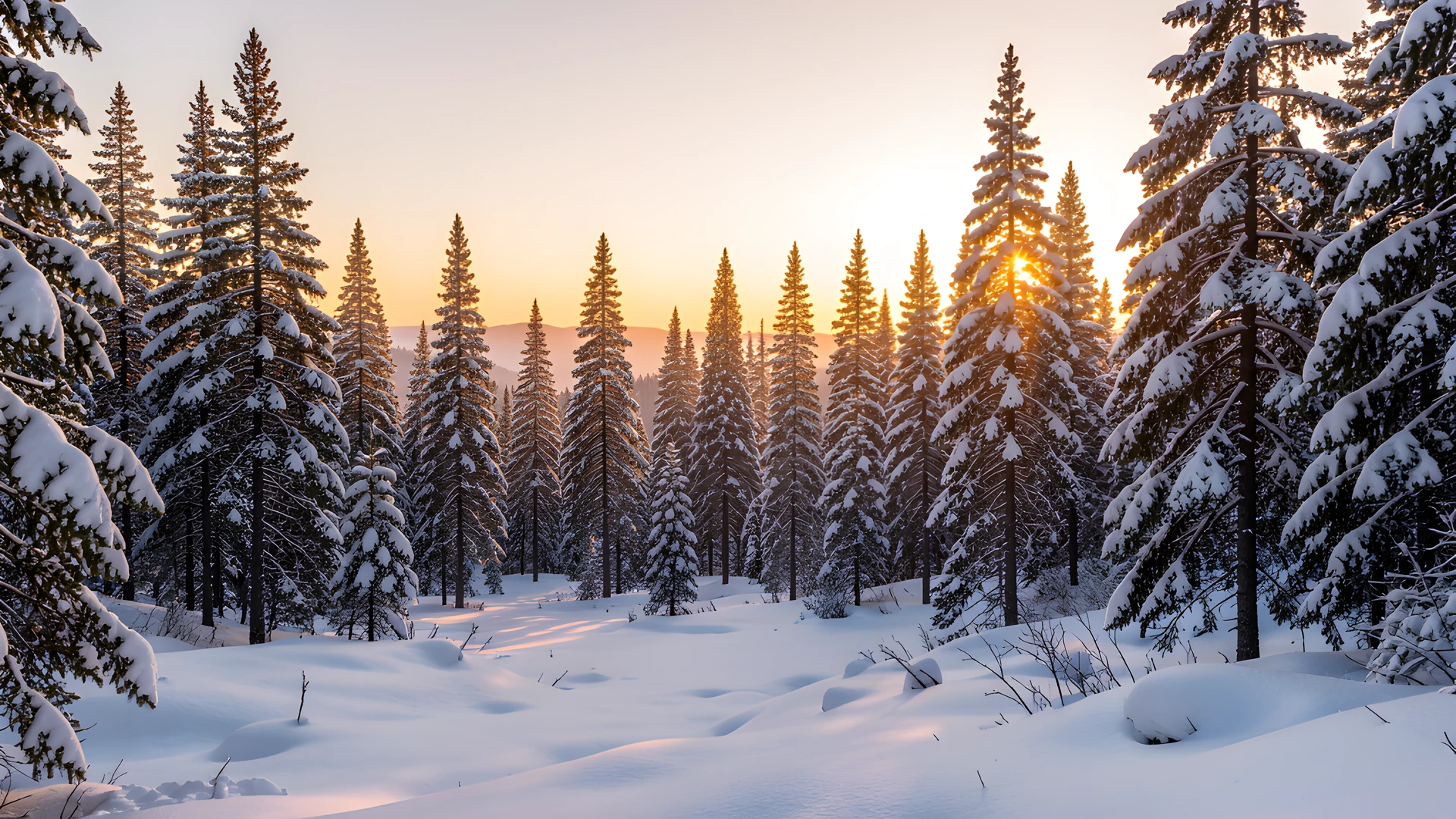 Winter Woodland Scene