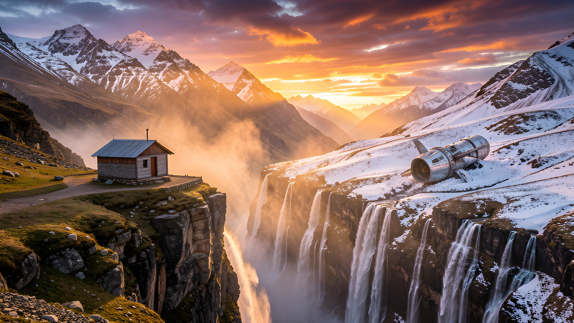 Tibetan Valley Sunset