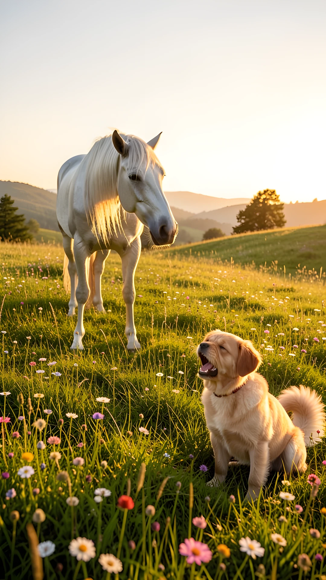 Sunset Farm Scene