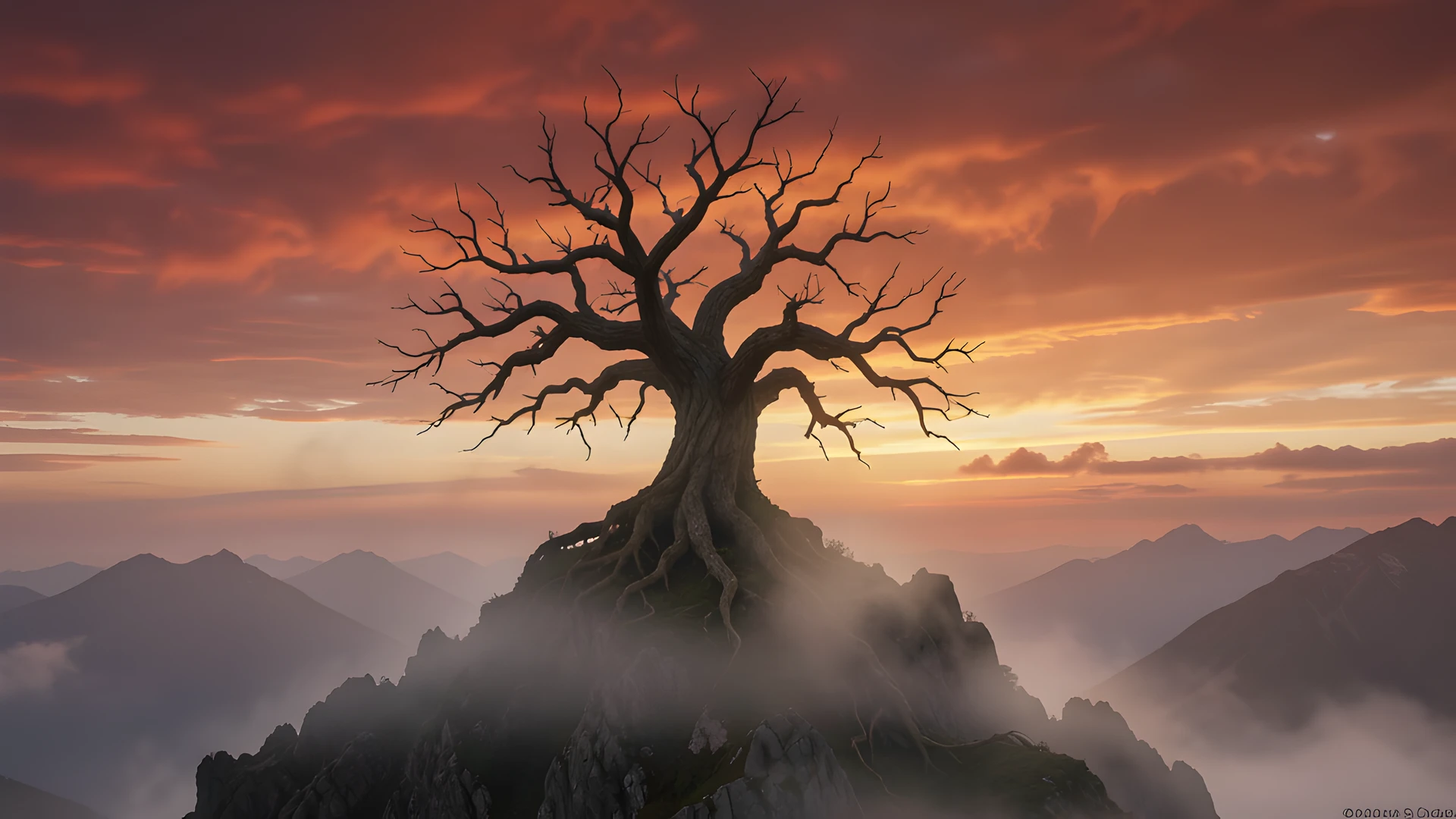 Ancient Burning Tree