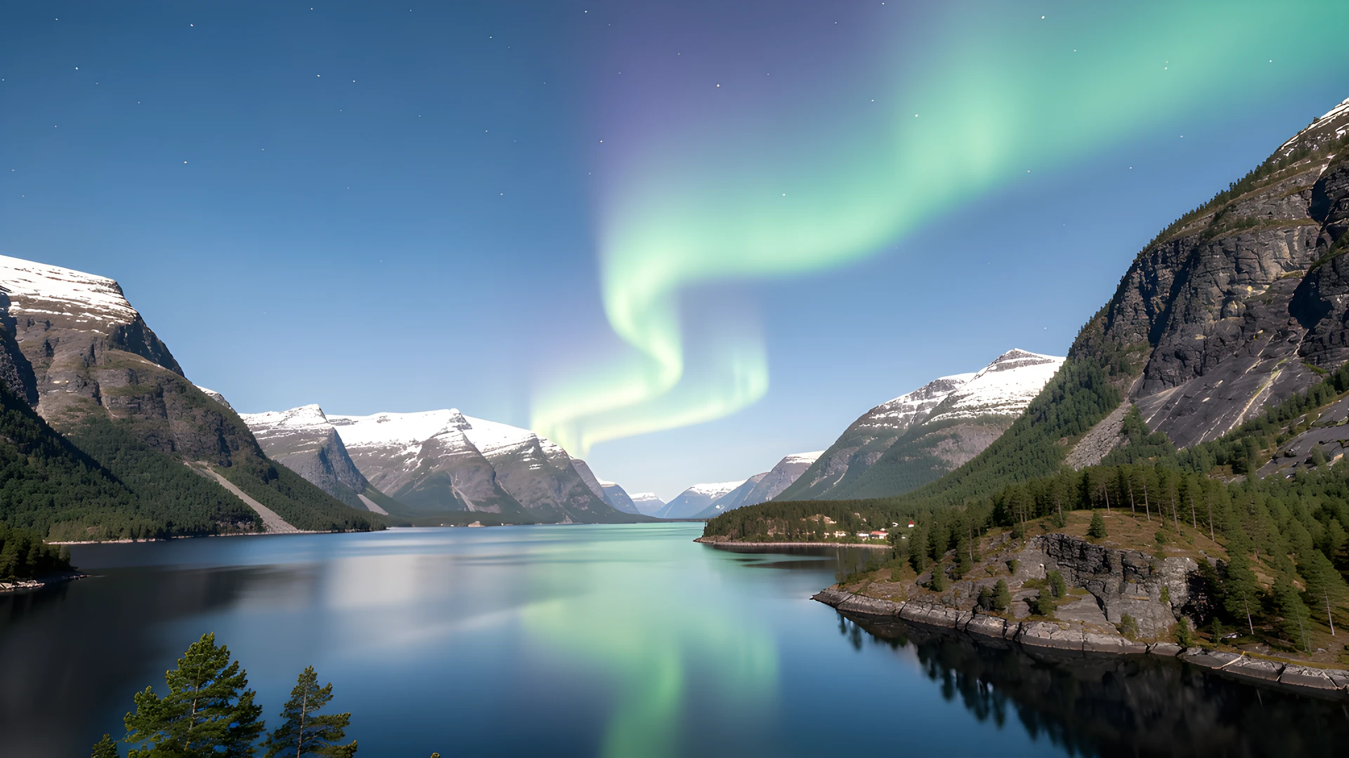 Northern Lights Fjord