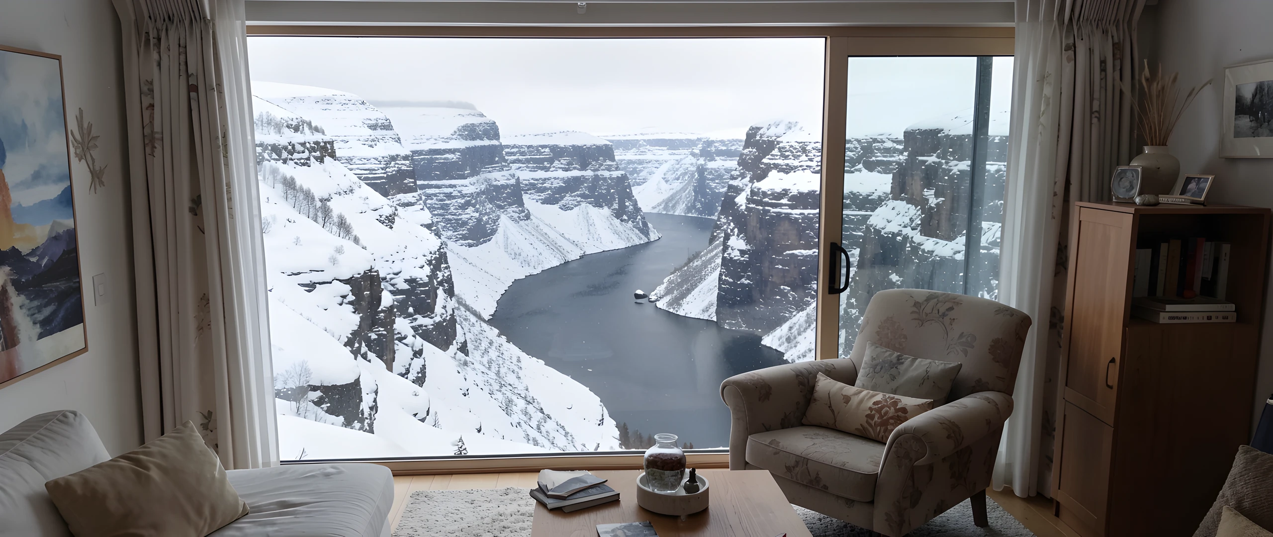 Fjord Winter Scene