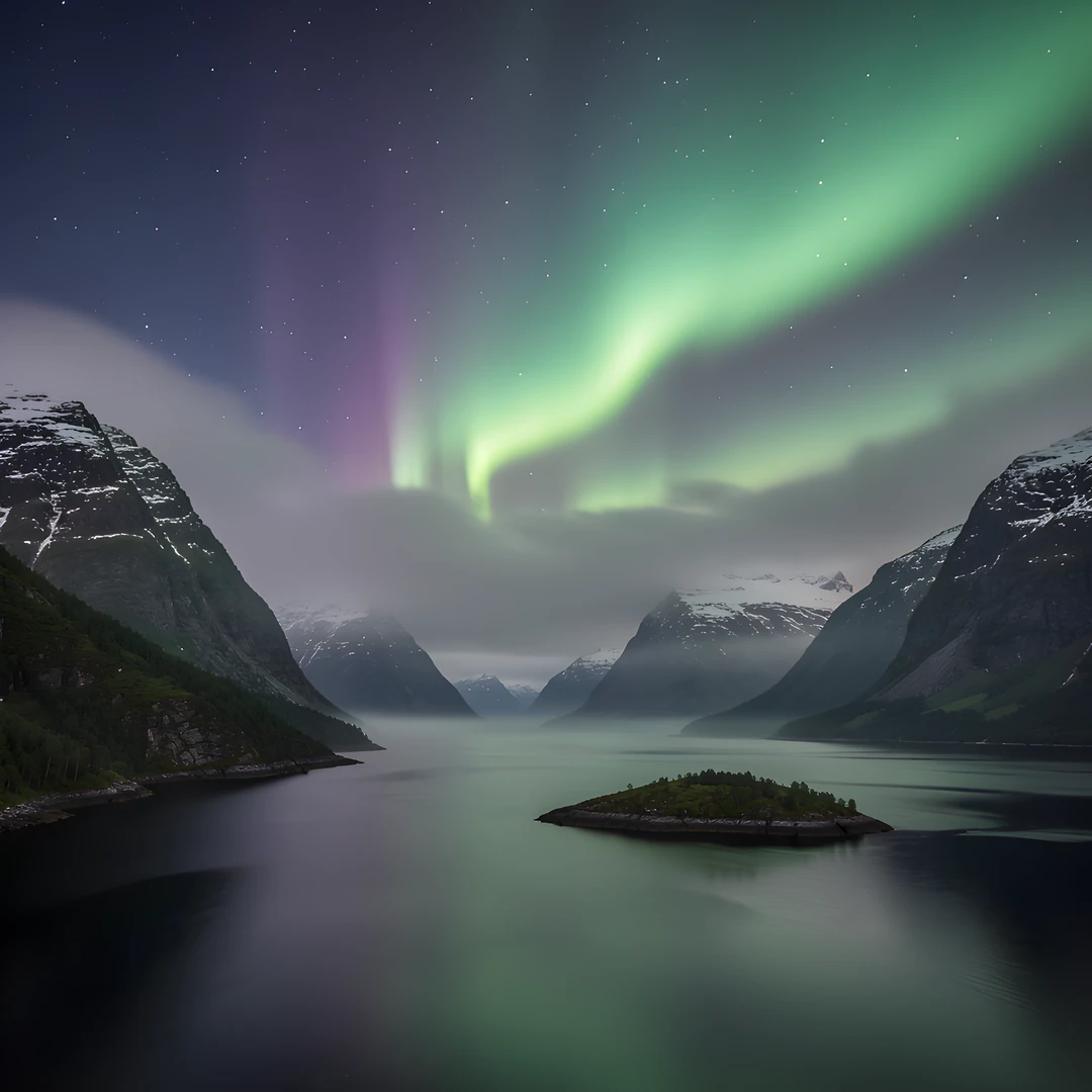 Northern Lights Fjord