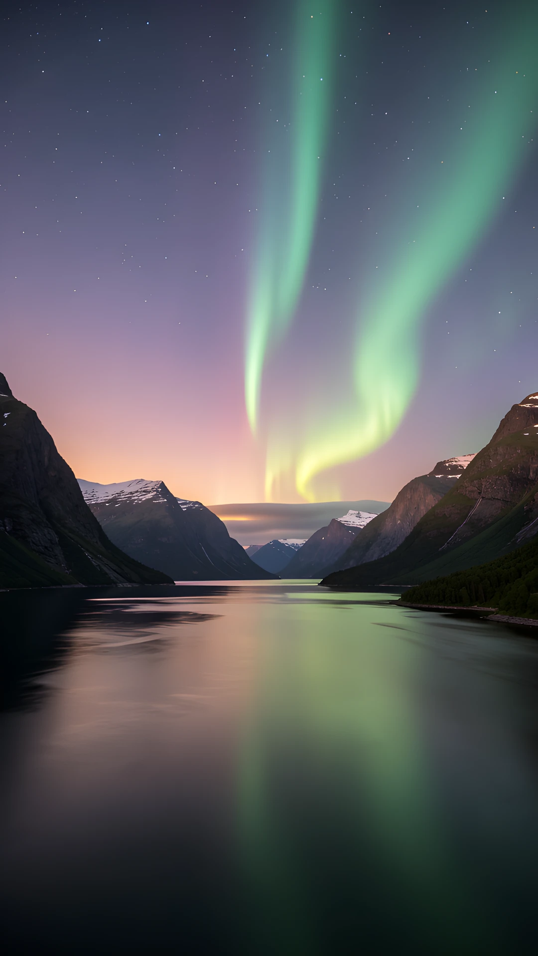 Aurora Fjord Dawn