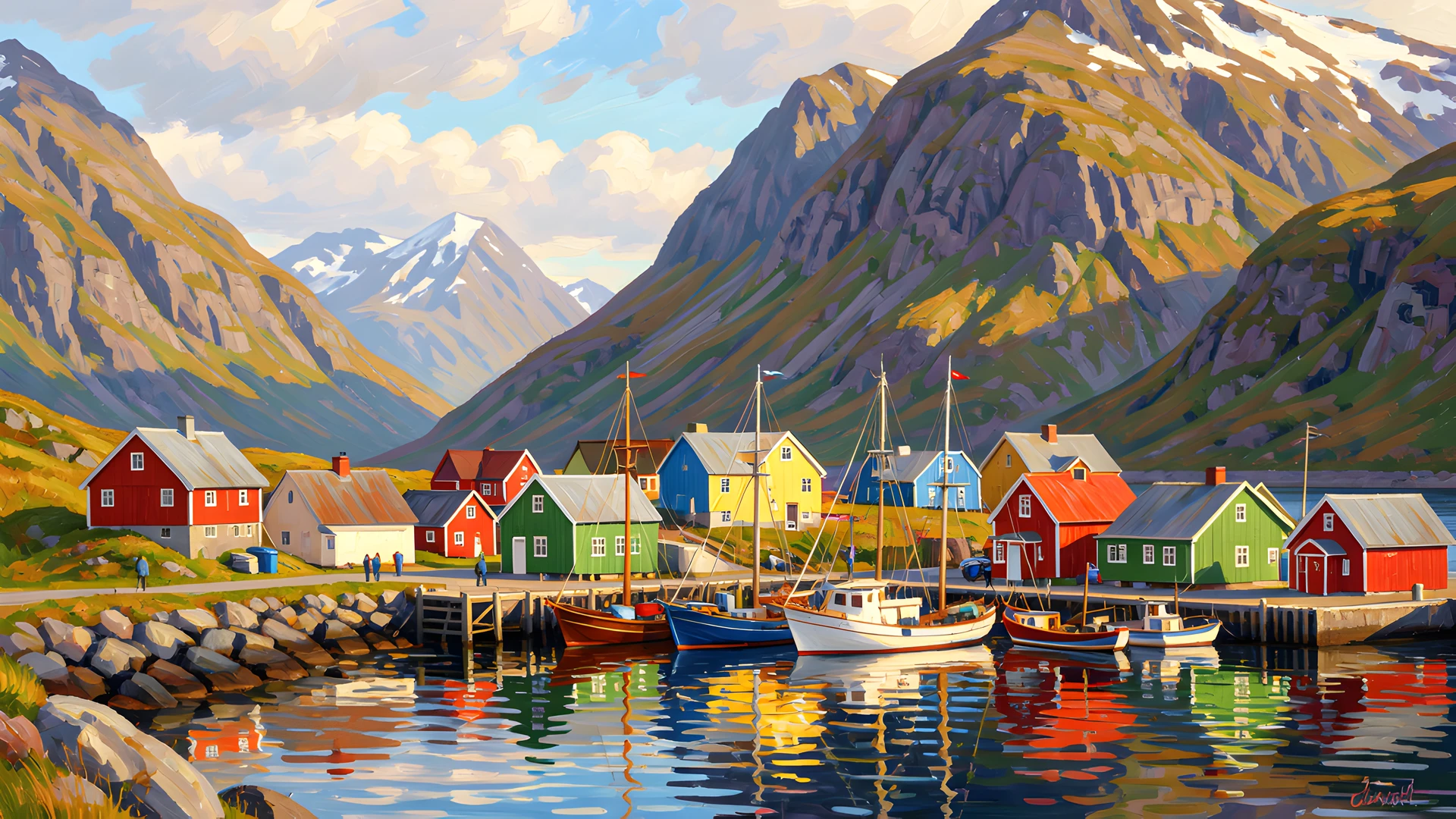 Lofoten Village Night