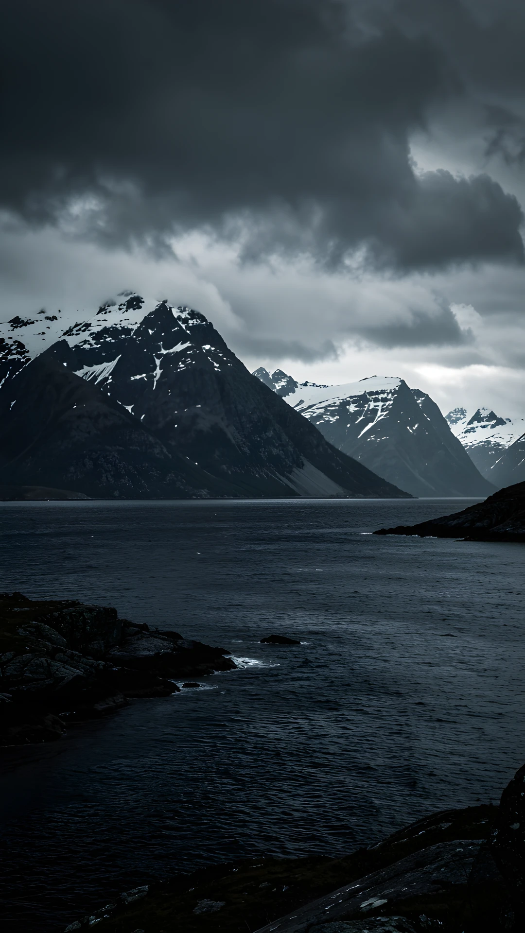 Fjord Nightfall Peaks