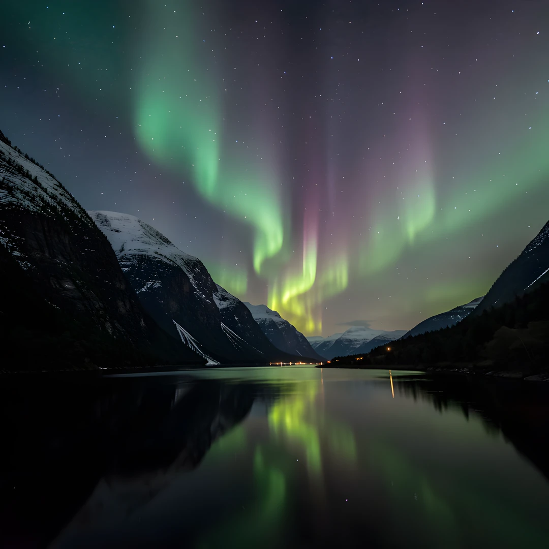 Northern Lights Fjord
