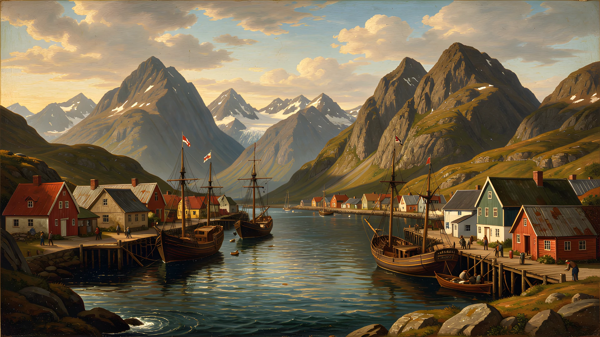 Fjord Village Scene